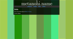 Desktop Screenshot of metanohi.name